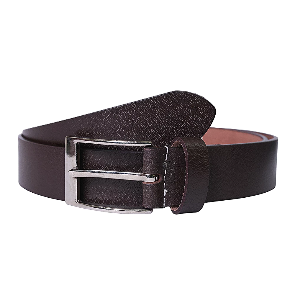 Espresso Textured Leather Belt