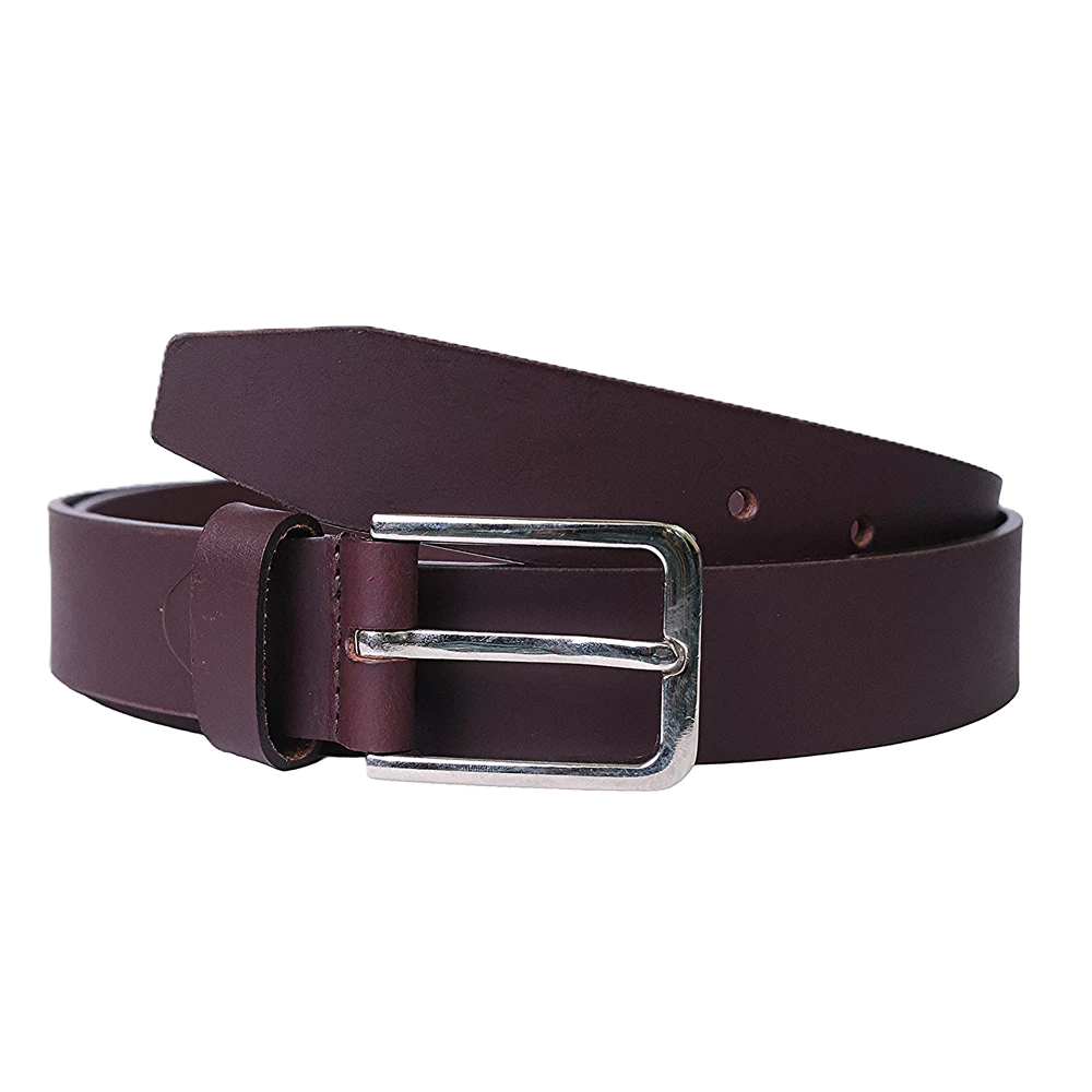 Classic Merlot Leather Belt