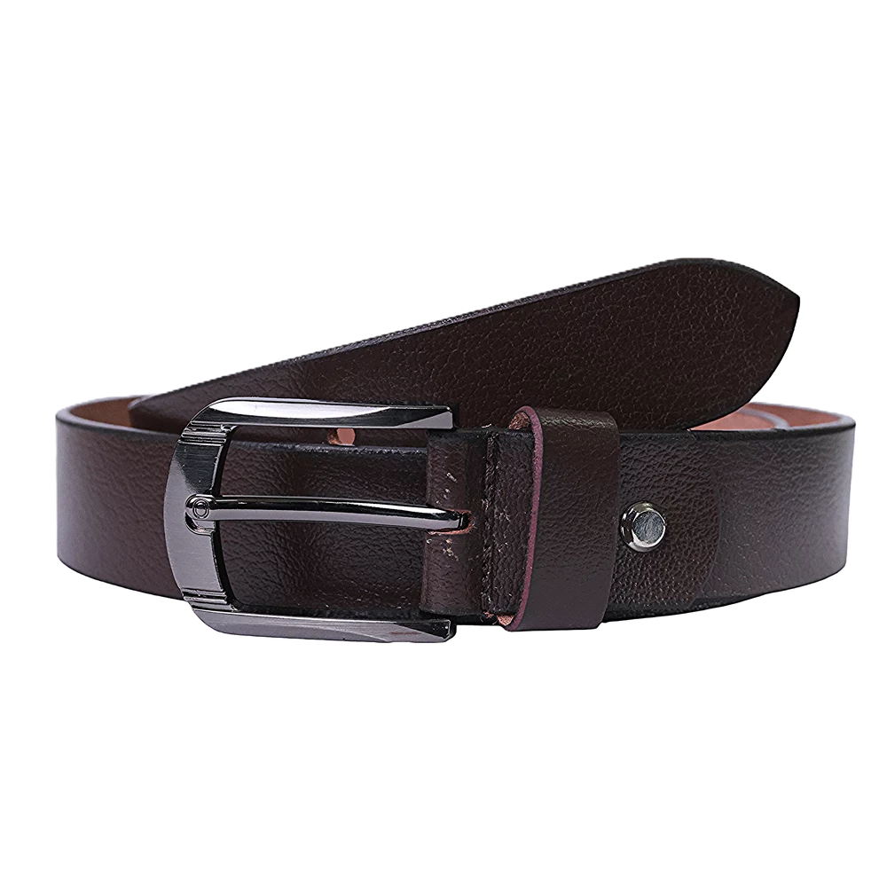 Mocha Grain Leather Belt